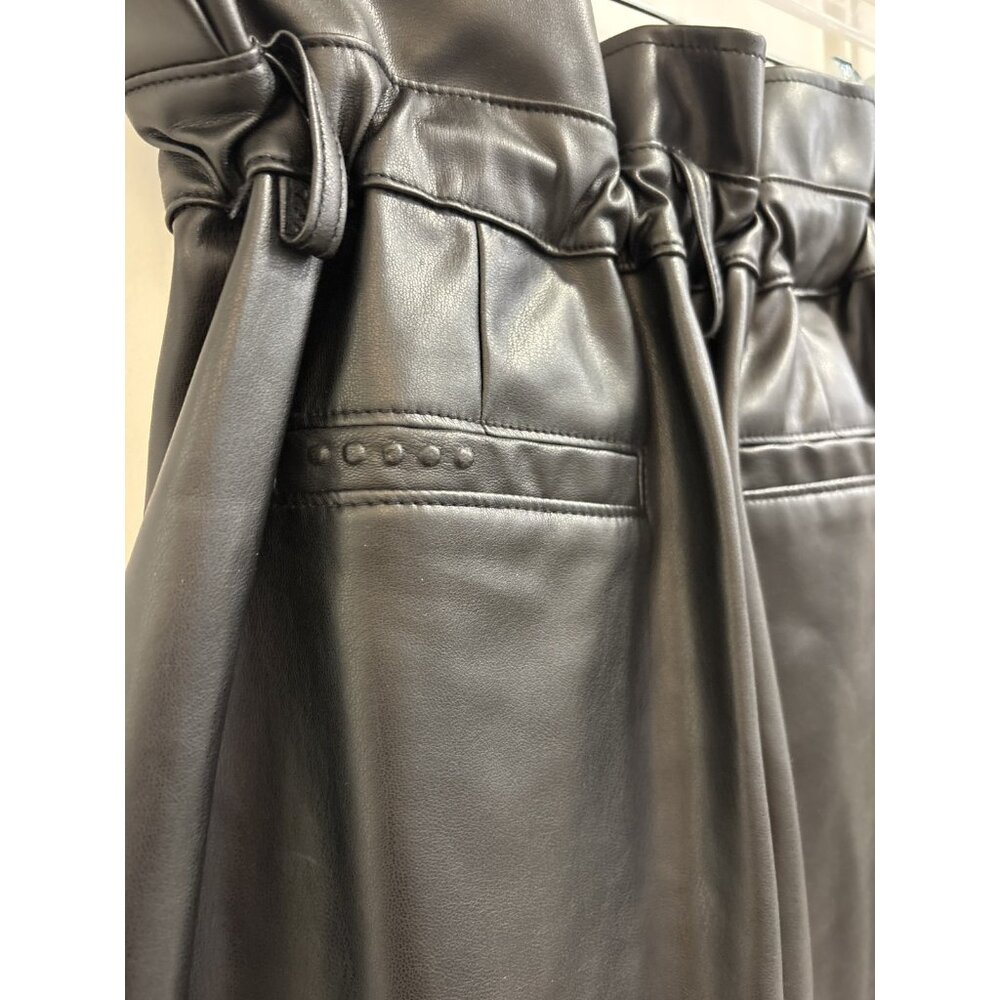 Blank NYC Black Paper Bag Faux Leather Pants Size 25 - Picture 4 of 11